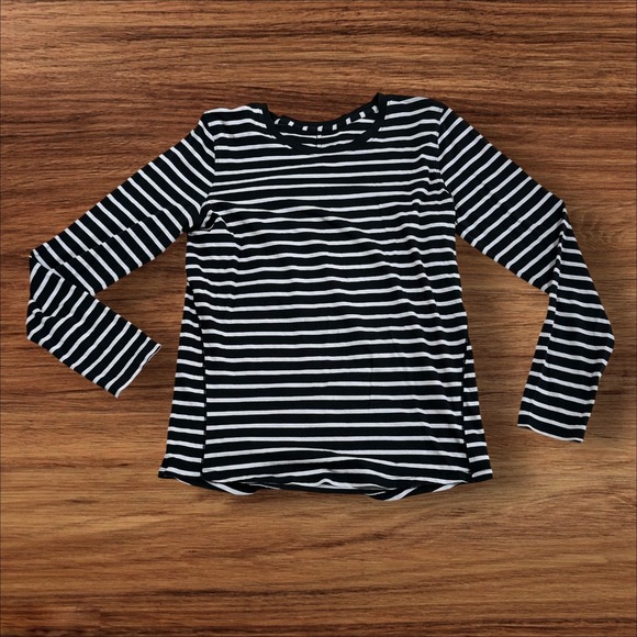 lululemon athletica Tops - Lululemon Love Long Sleeve‎ Striped Black & White Narrow Bold Size Medium